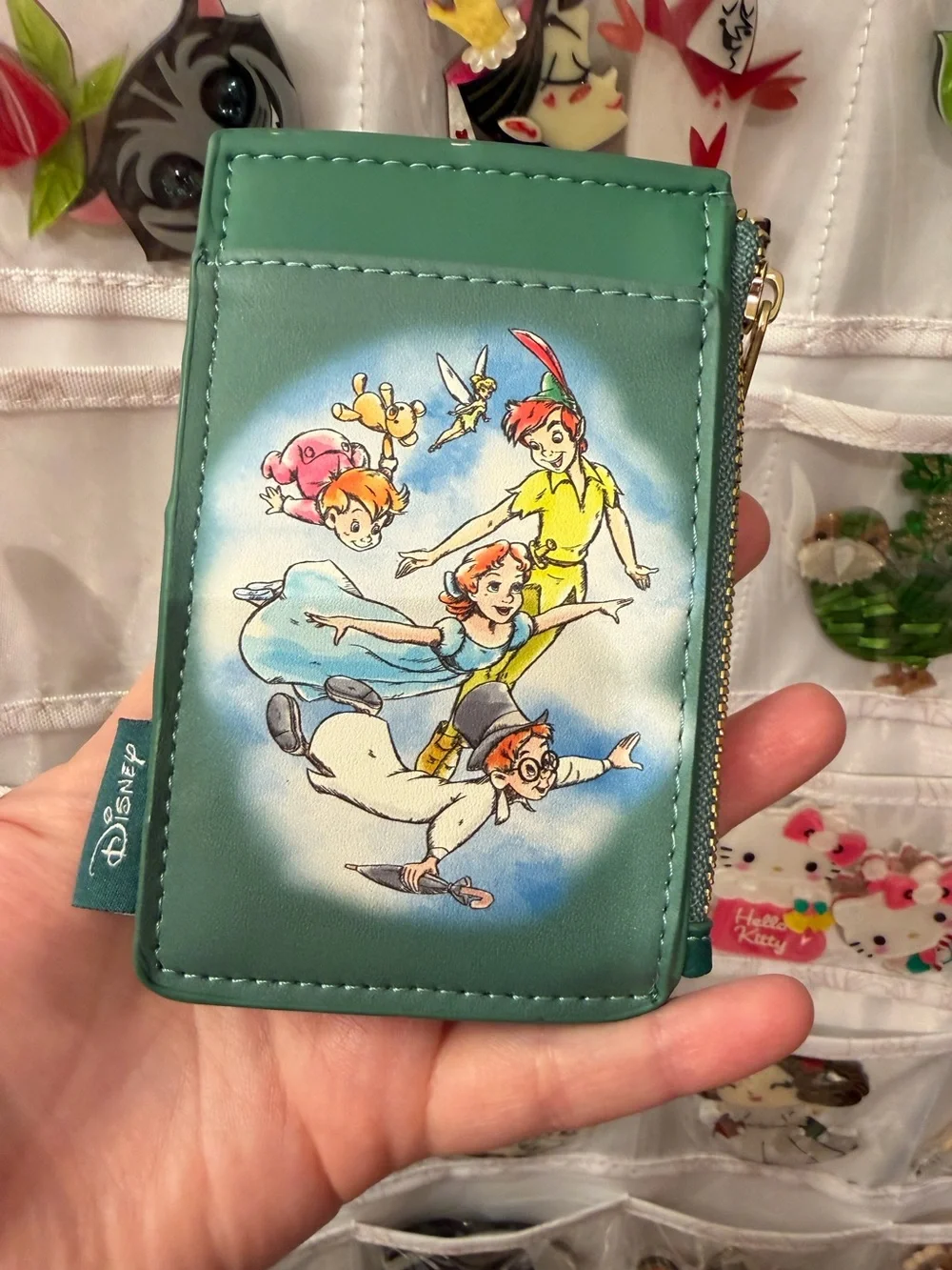 NWOT Loungefly Disney Peter Pan Characters Watercolor Portrait Cardholder